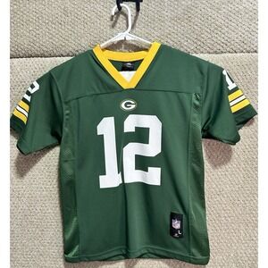 Aaron Rodger's #12 Green Bay Packers NFL Team Apparel‎ Jersey Boys Large 14/16